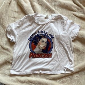 Star Wars Princess Leia shirt crop top white